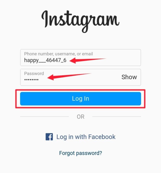 Instgaram Login