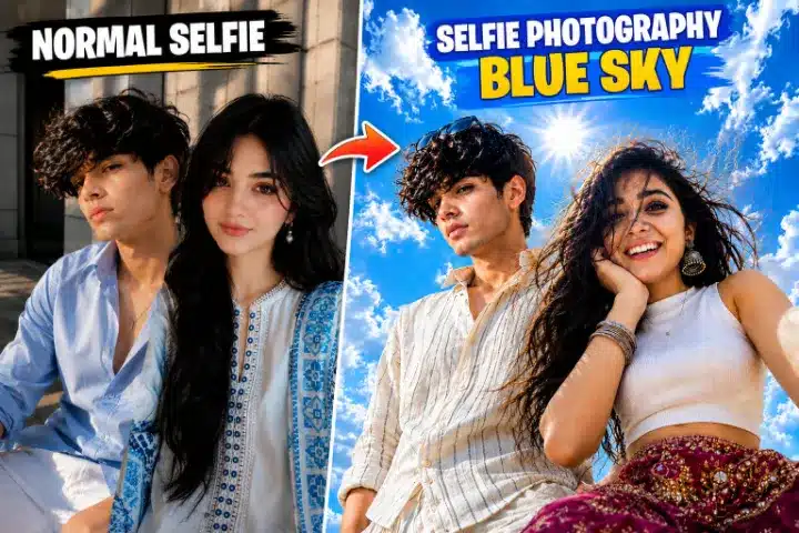 Selfie Photography Blue Sky