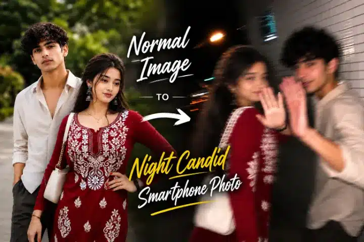 Night Candid Smartphone Photo Prompt for Male & Female