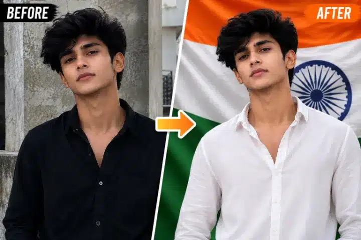 15 August Indian Flag AI Photo Prompt for Boy