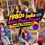 1980s India Retro Photo Prompt
