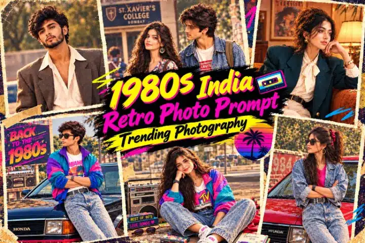 1980s India Retro Photo Prompt
